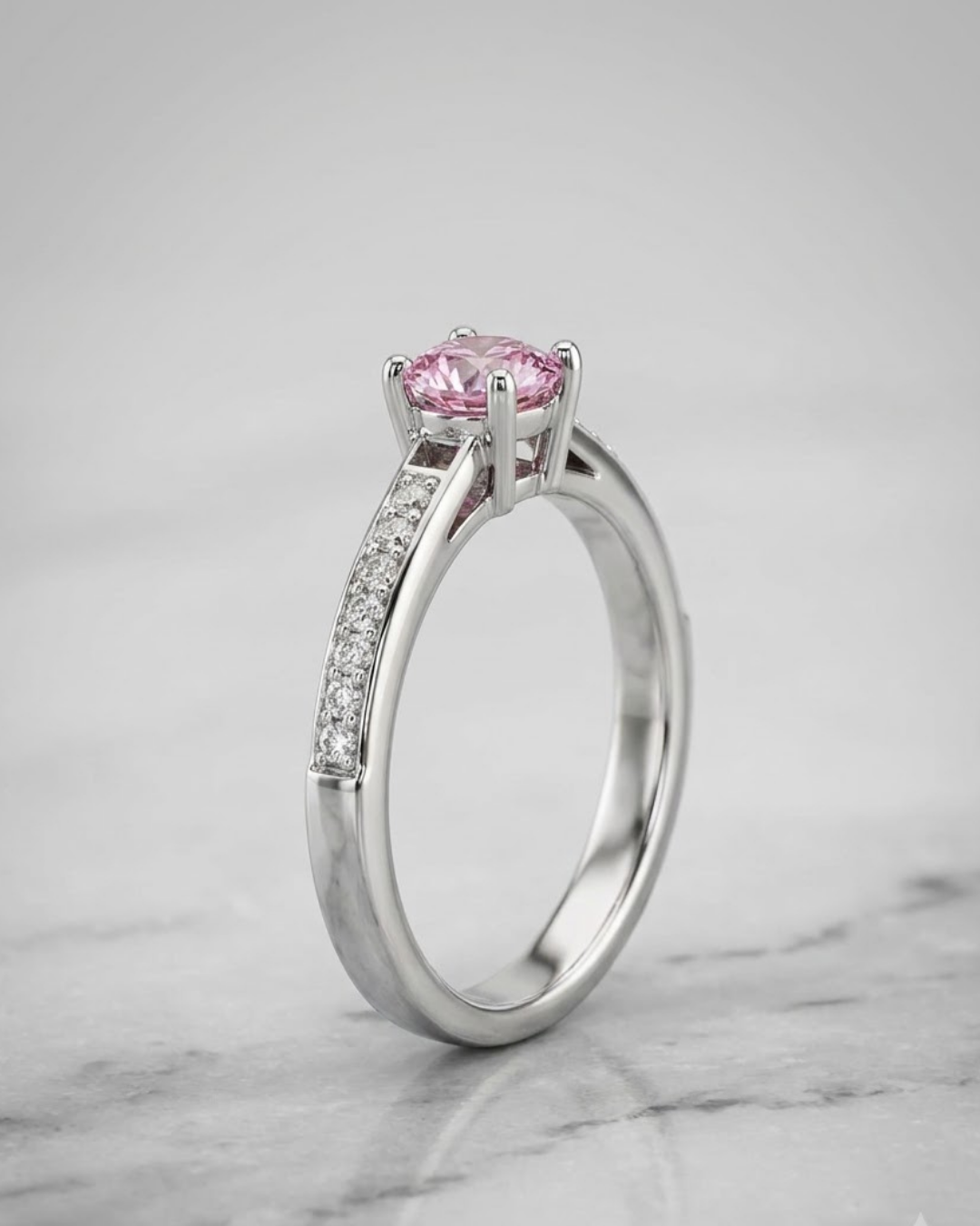 Crystal Pavé Band Ring Sterling Silver