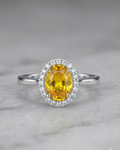 Halo Ladies Ring Sterling Silver