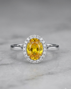 Halo Ladies Ring Sterling Silver