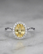 Halo Ladies Ring Sterling Silver