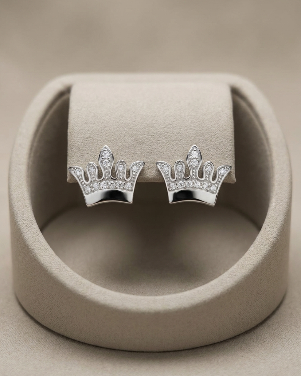 Crown Stud Earrings Sterling Silver