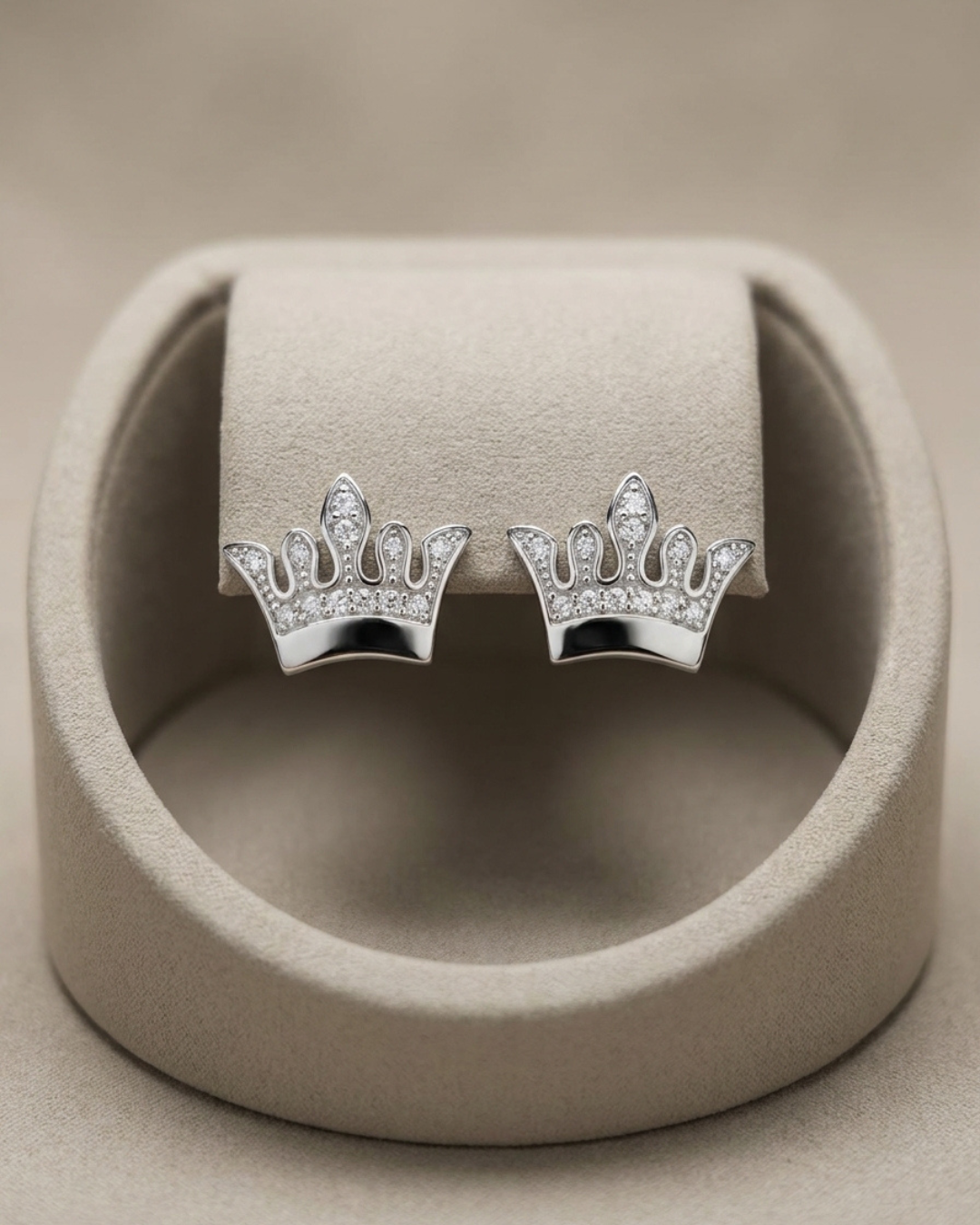 Crown Stud Earrings Sterling Silver