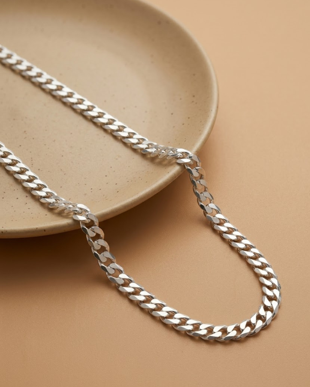 Curb Link Chain Necklace Sterling Silver