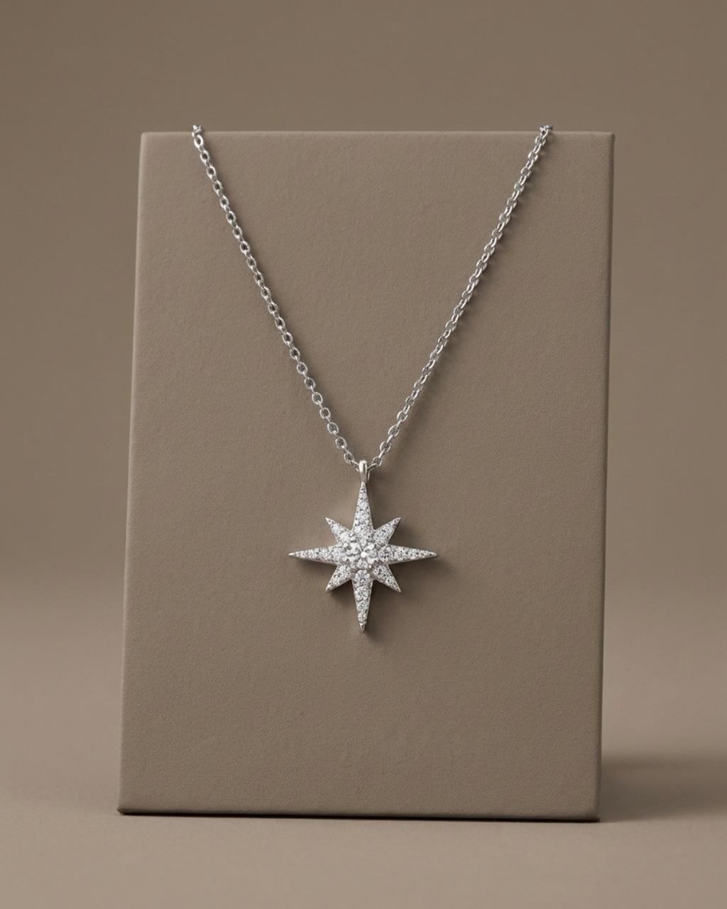 North Star Necklace Sterling Silver