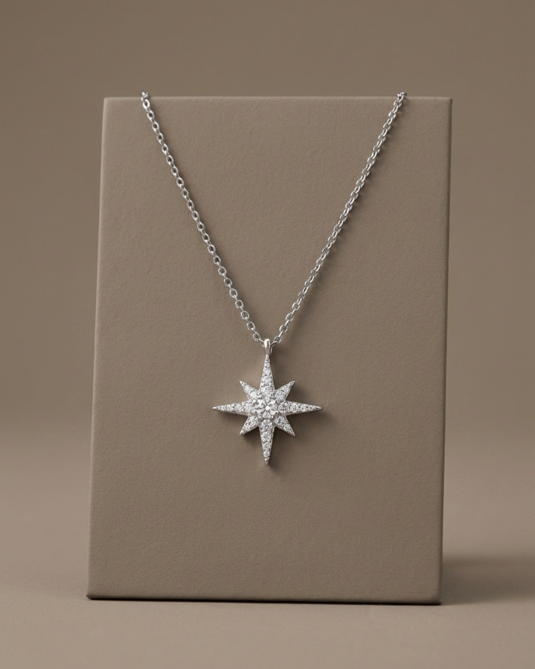 North Star Necklace Sterling Silver