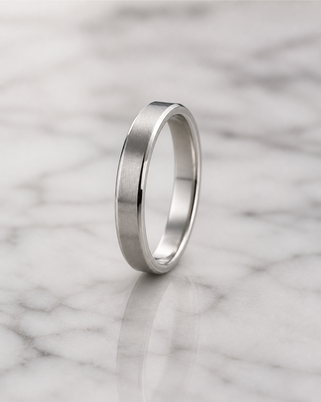 Beveled Edge Matte Men’s Dibla Ring
