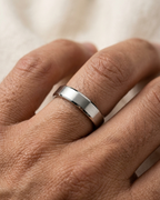 Beveled Edge Matte Men’s Dibla Ring