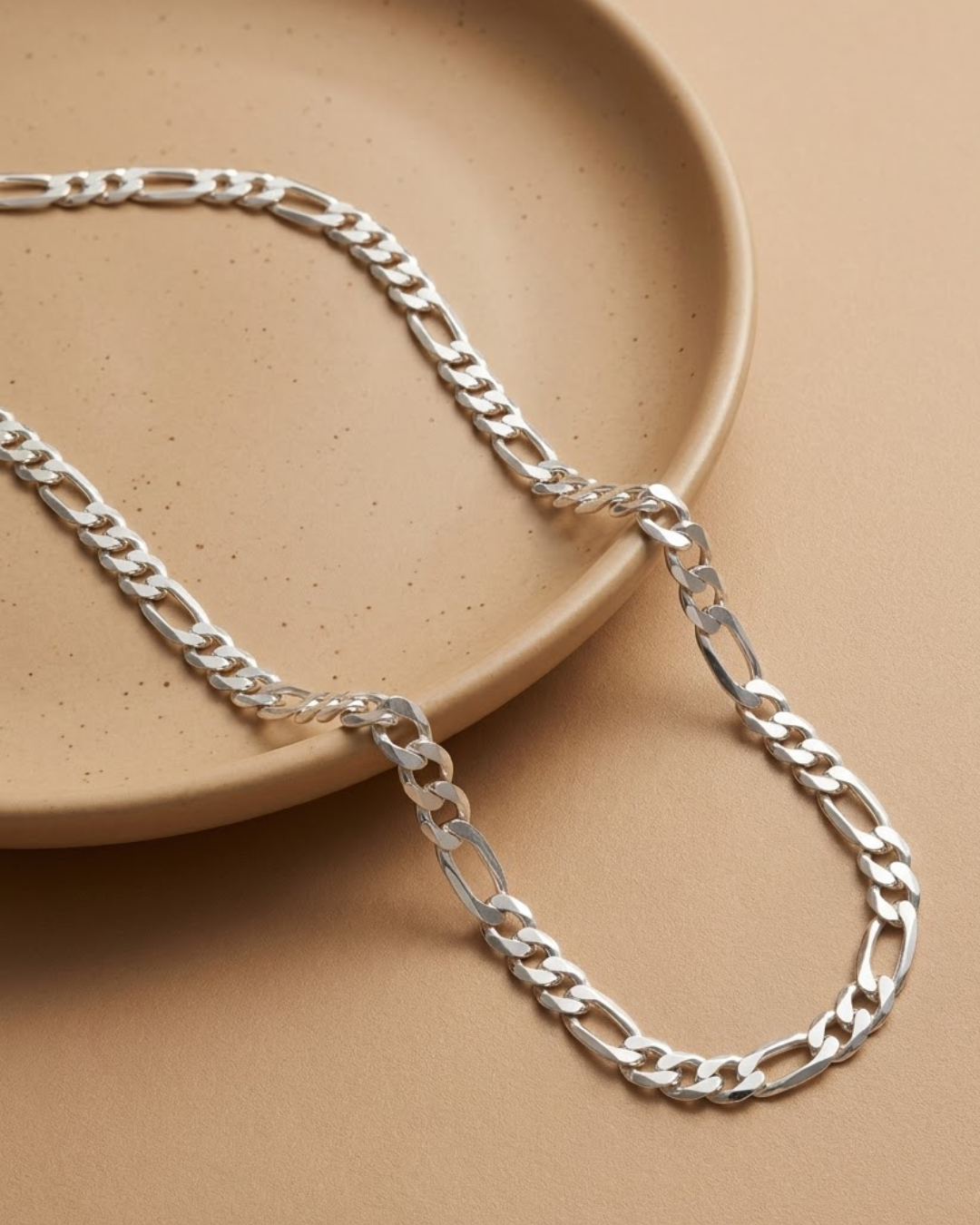 Figaro Chain Necklace Sterling Silver