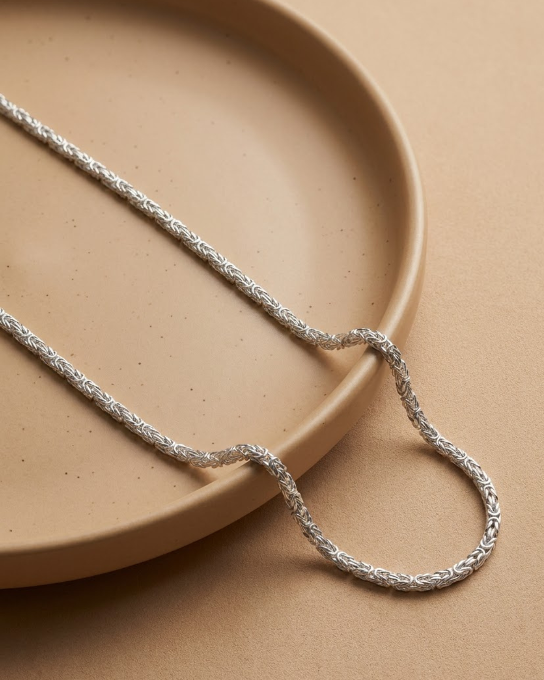 Byzantine Chain Link Necklace Sterling Silver