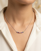 Rainbow Necklace Sterling Silver