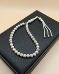 33-Bead Textured Misbah Sterling Silver