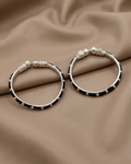Leaf Charm Adjustable Bangle Pair Sterling Silver
