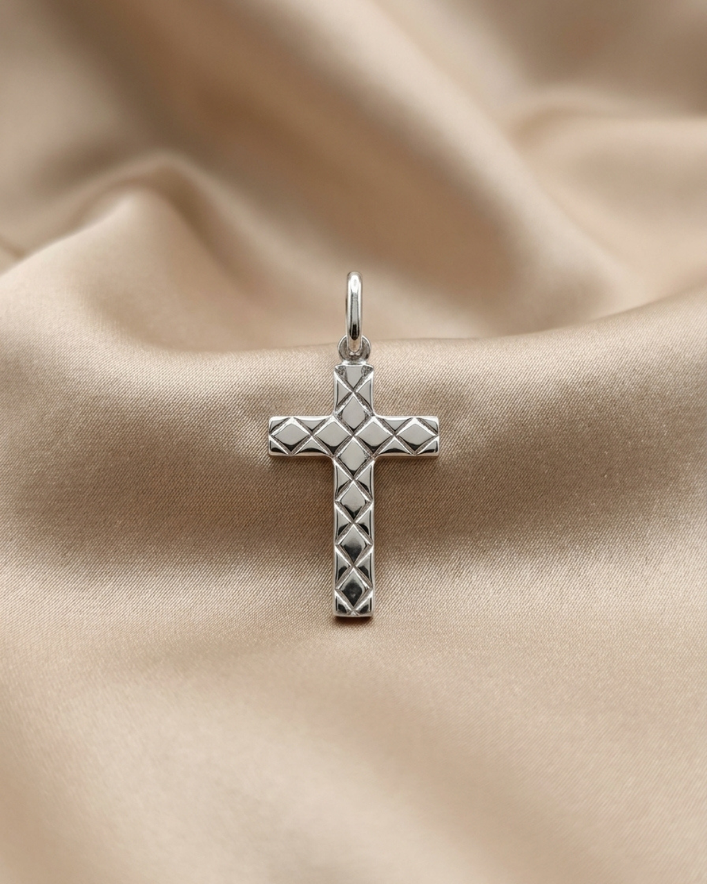 Classic Quilted Cross Pendant
