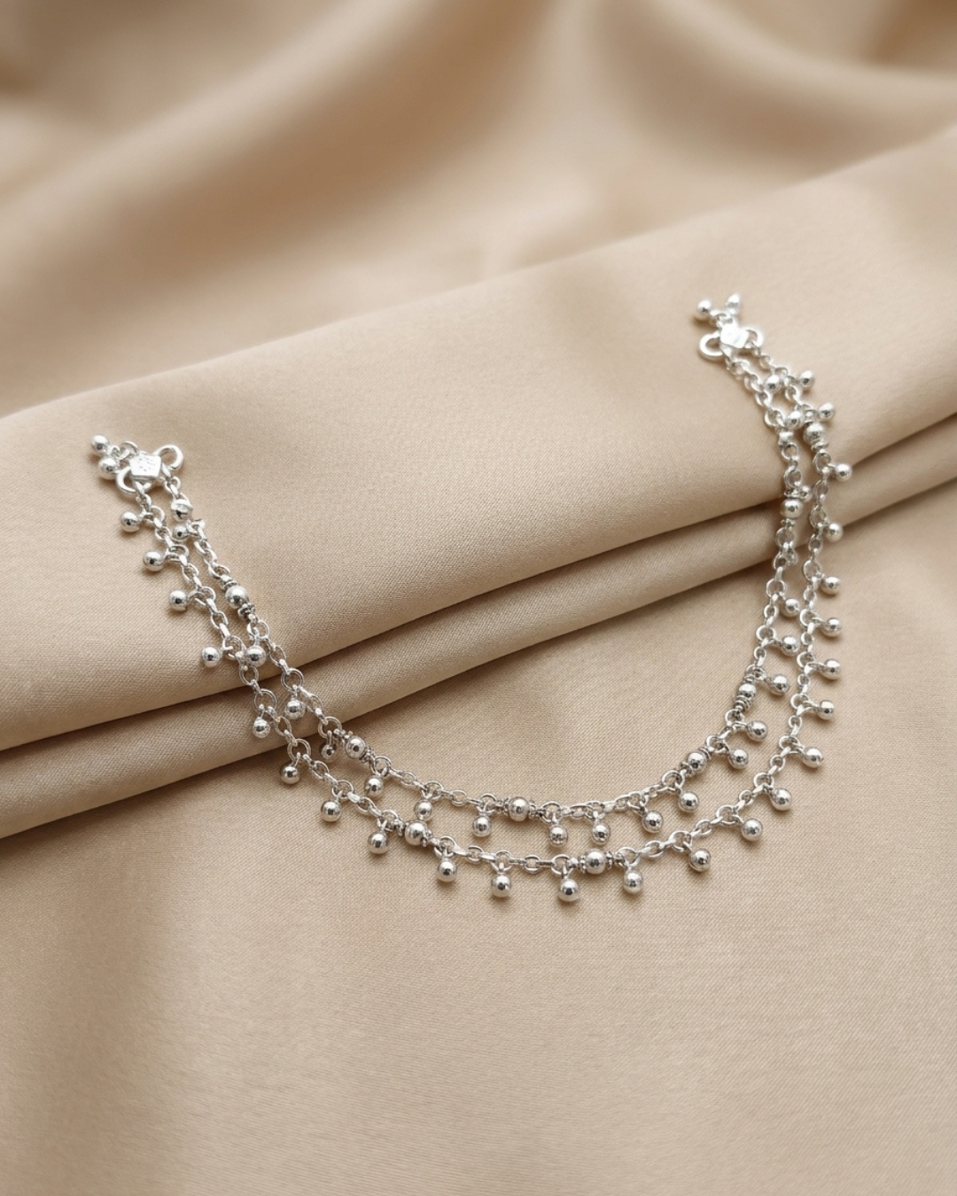 Classic Silver Ghungroo Anklet