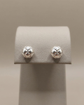 Floral Textured Studs Earring Sterling Silver