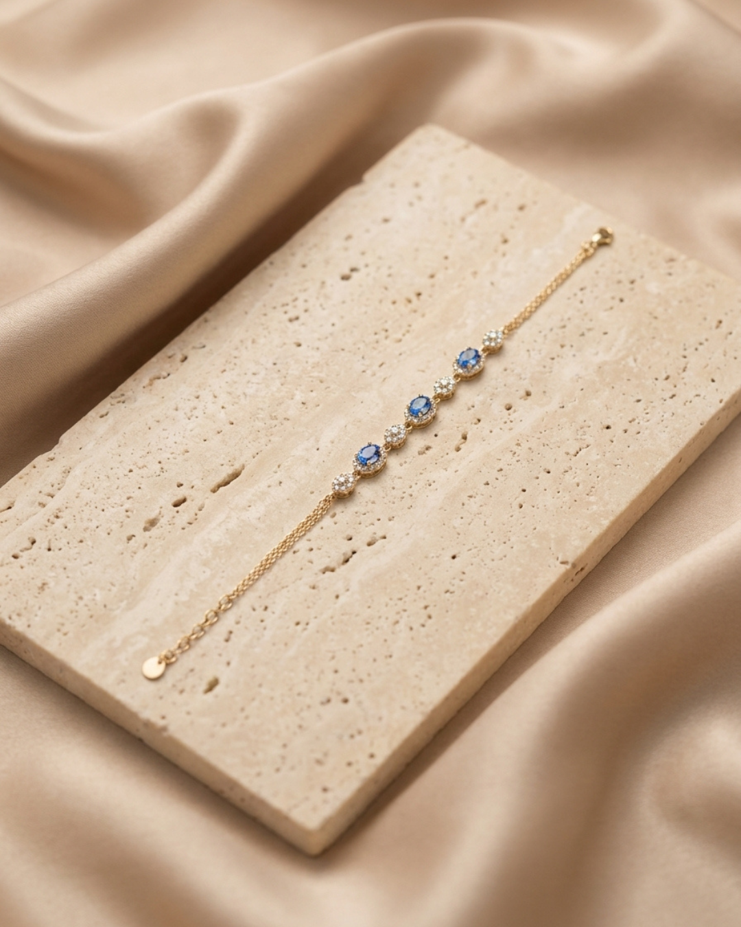 Azure Bloom Silver Bracelet