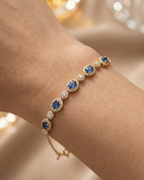 Azure Bloom Silver Bracelet