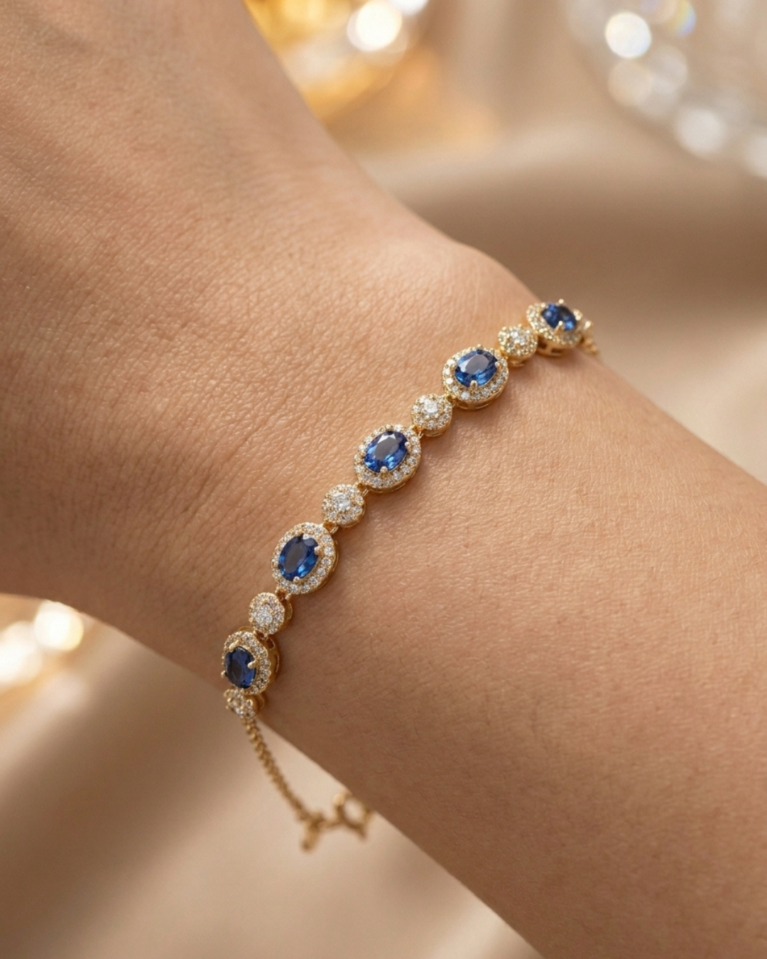Azure Bloom Silver Bracelet