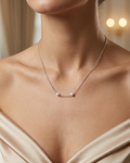 Round Pearl Necklace Sterling Silver