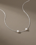 Round Pearl Necklace Sterling Silver