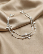 Classic Heritage Dual-Layer Bead Anklet