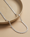 Engraved Anchor Chain Necklace Sterling Silver