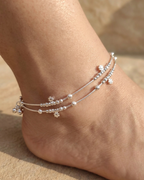 Classic Heritage Dual-Layer Bead Anklet