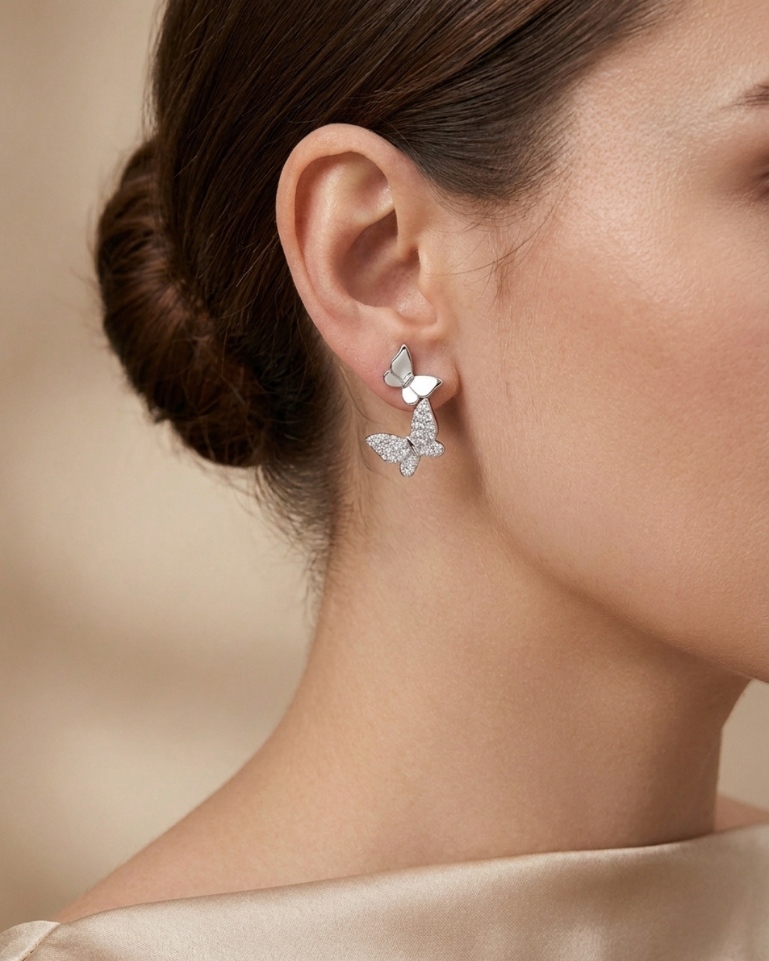 Butterfly Stud Earrings Sterling Silver