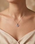 Heart Sunburst Necklace Sterling Silver