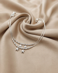 Celestial Dual-Chain Star Charm Silver Payal