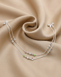 The Vrindavan Blossom Traditional Silver Payal