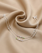 The Vrindavan Blossom Traditional Silver Payal