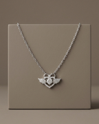 Winged Heart Necklace Sterling Silver