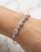 Pink Tourmaline Oval Bracelet
