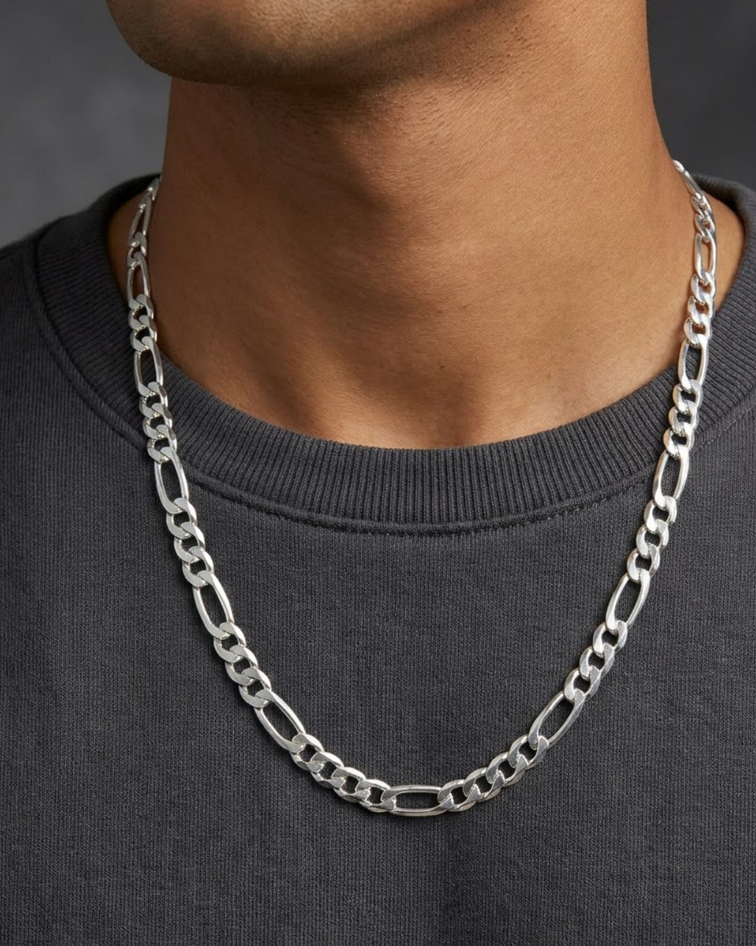 Classic Figaro Link Chain Sterling Silver