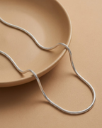 Sleek Round Snake Chain Sterling Silver