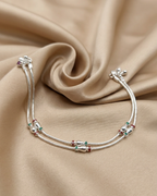 Sterling Silver Bead Payal Anklet