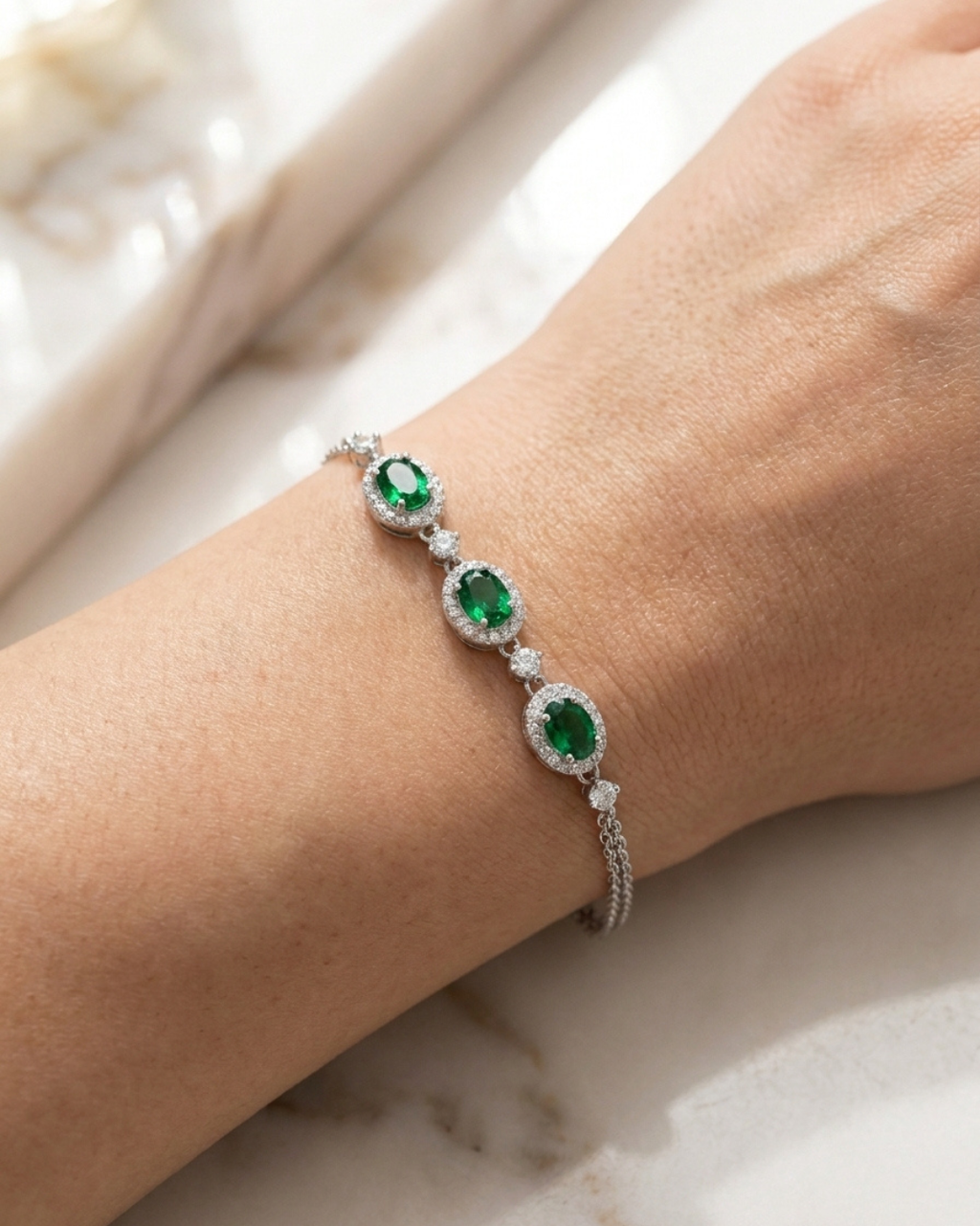 Radiant Jade Oval Bracelet