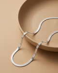 Herringbone Chain Necklace Sterling Silver