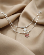 Classic Heritage Dual-Layer Blossom Anklet