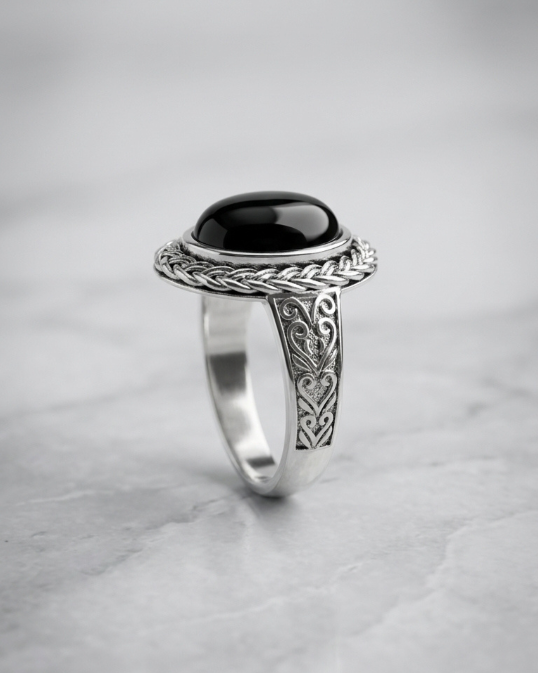 Turkish Artisanal Braided Oval Men’s Ring