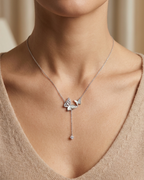Twin Butterfly Necklace Sterling Silver