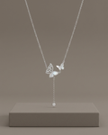 Twin Butterfly Necklace Sterling Silver