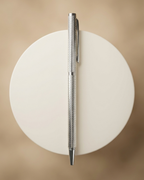 Fluted Linear Luxury Ballpoint Silver  Pen