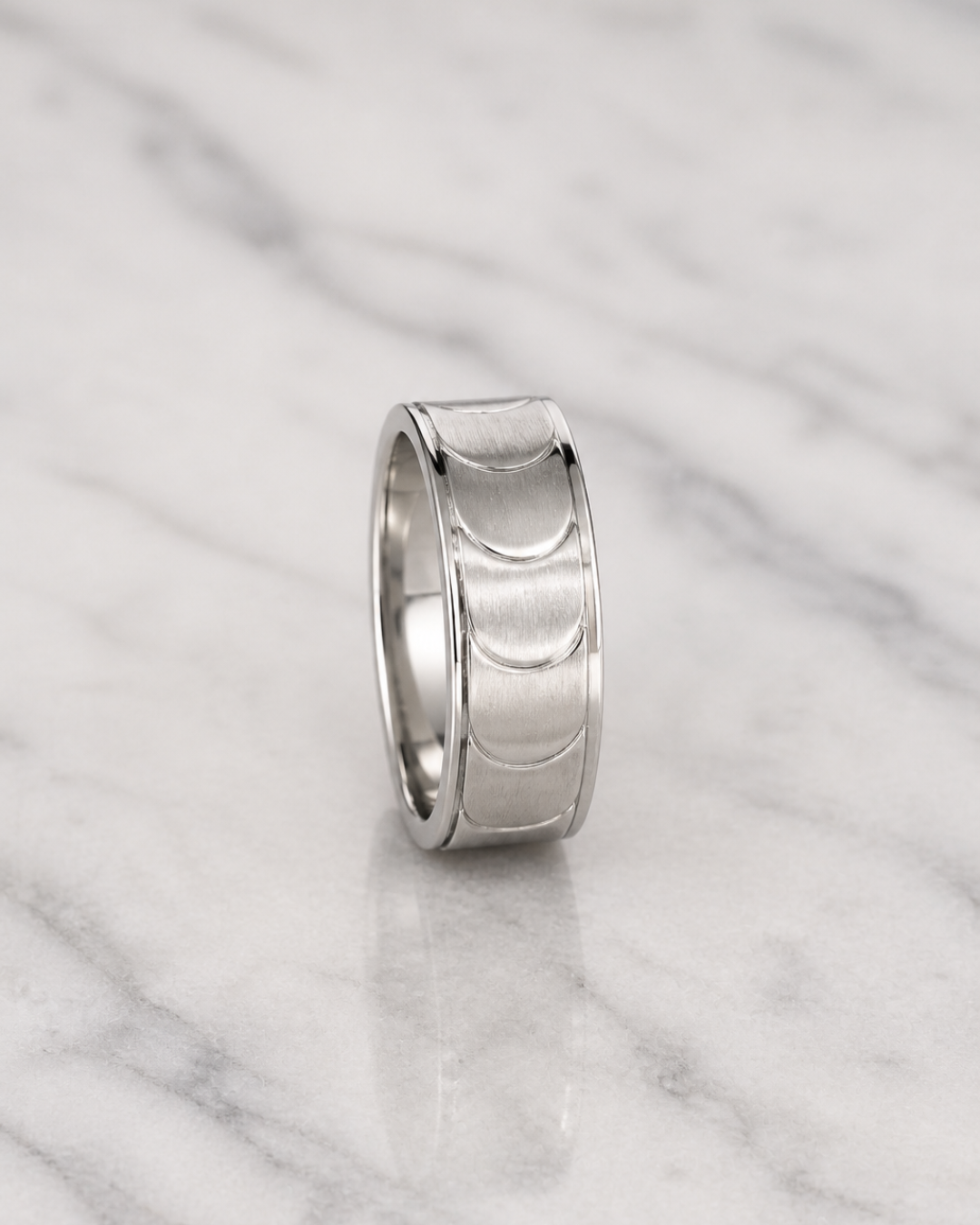 Lunar Crescent Engraved Men’s Dibla Ring