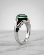 Emerald Cut Artisan Men’s Ring