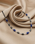 Classic Lapis and Hematite Anklet