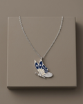 Enamel Butterfly Necklace Sterling Silver