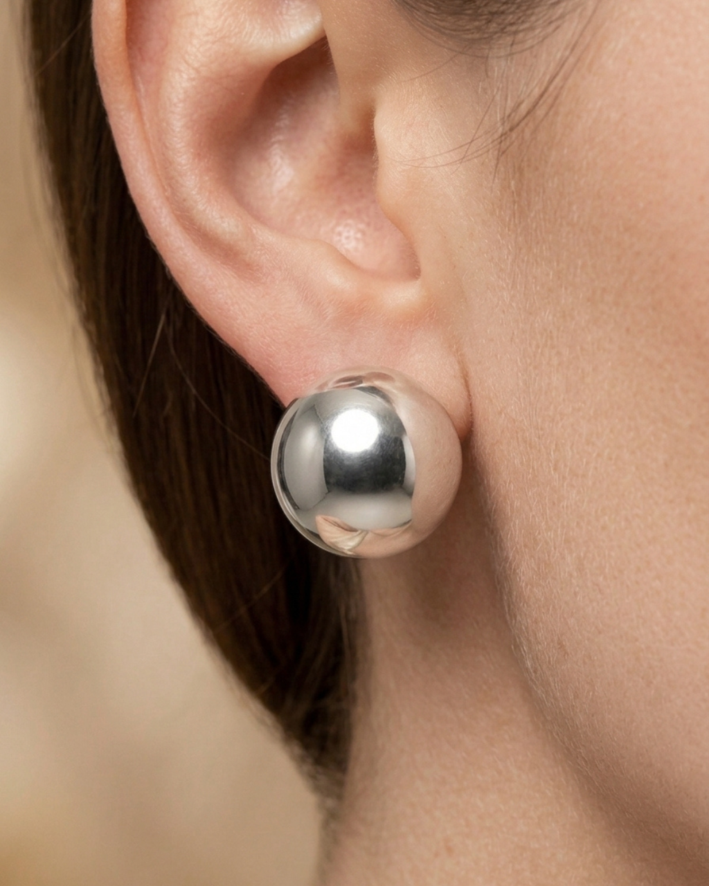Ball Stud Earrings Sterling Silver