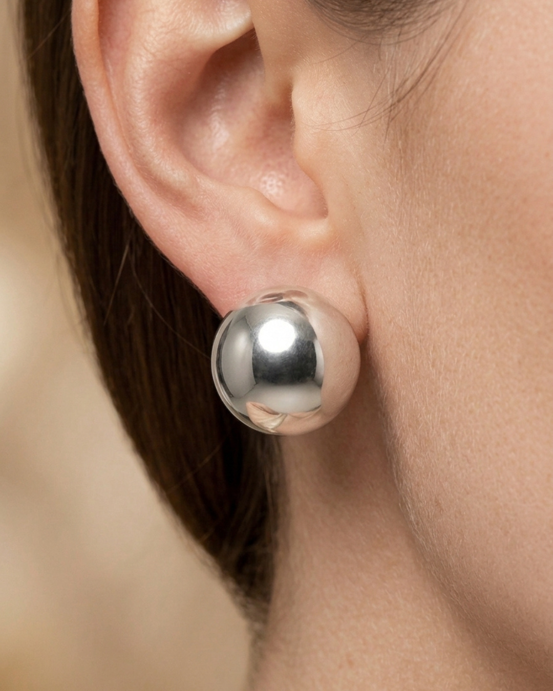Ball Stud Earrings Sterling Silver